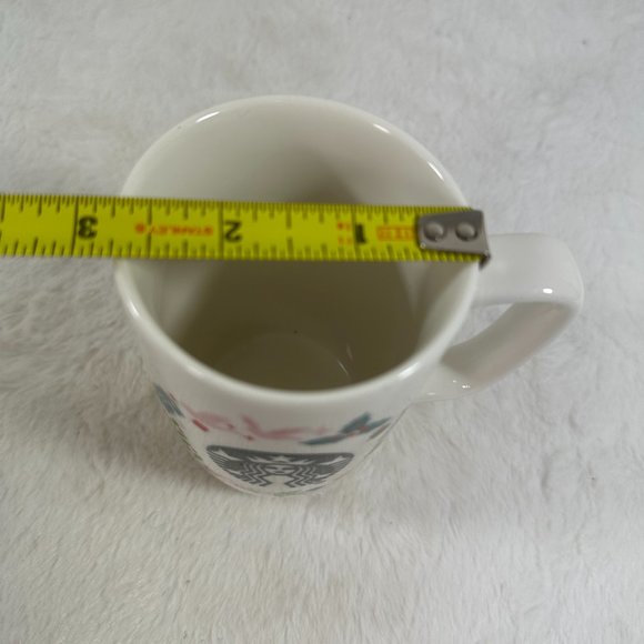 2 Starbucks Coffee Mug Siren Christmas Holiday Wreath Cup 8 oz Square Handle - Picture 8 of 8